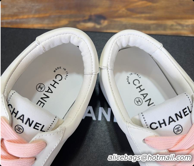 Low Cost Chanel C Sneaker White And Pink 6080422