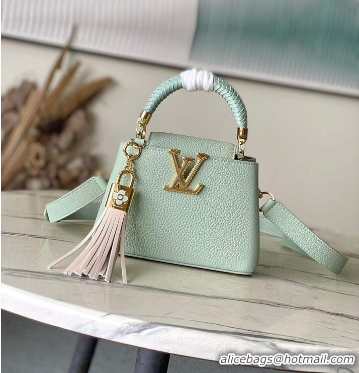 Top Design Louis Vuitton Capucines Mini Jade Green Taurillon Leather M15157