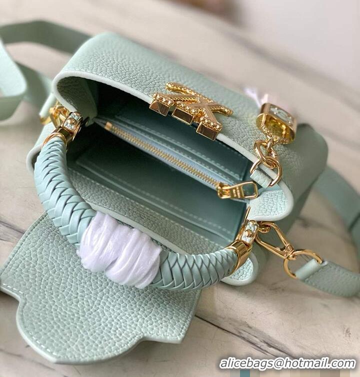 Top Design Louis Vuitton Capucines Mini Jade Green Taurillon Leather M15157