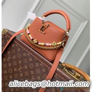 Famous Brand Louis Vuitton Sunbeam edition Capucines Mini Noisette Taurillon leather M25475