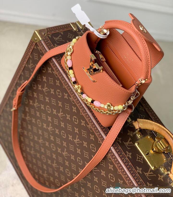 Famous Brand Louis Vuitton Sunbeam edition Capucines Mini Noisette Taurillon leather M25475