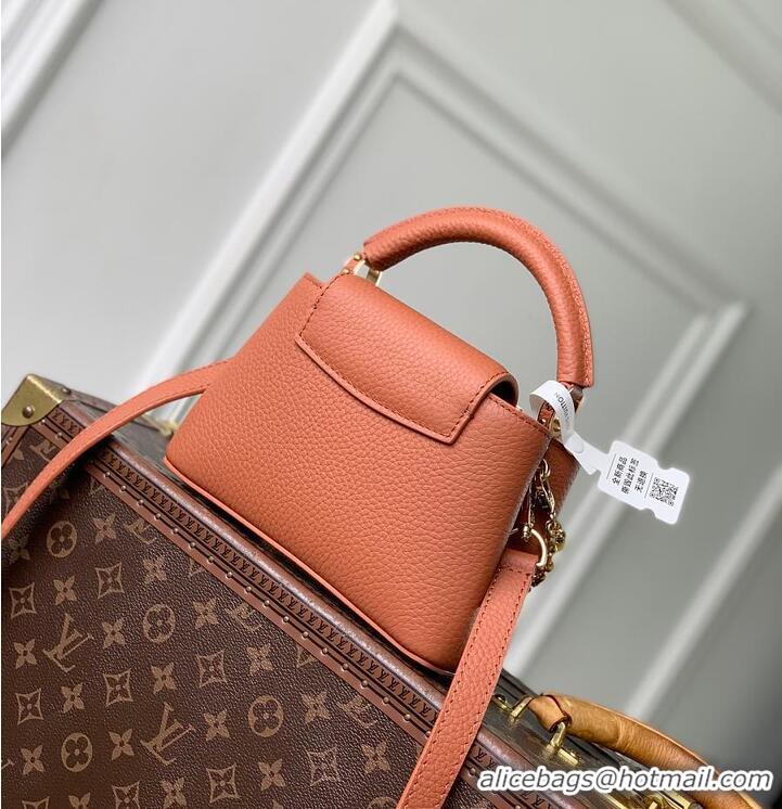 Famous Brand Louis Vuitton Sunbeam edition Capucines Mini Noisette Taurillon leather M25475