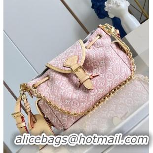 Discount Louis Vuitton Odyssee PM Monogram Emblème Rose Ruban Jacquard textile M25476