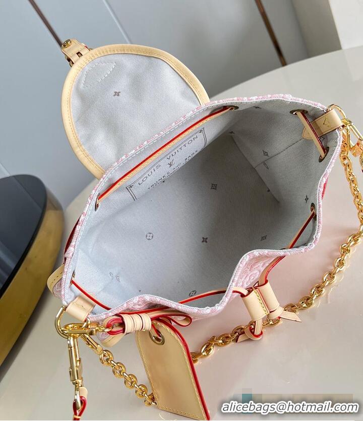 Discount Louis Vuitton Odyssee PM Monogram Emblème Rose Ruban Jacquard textile M25476