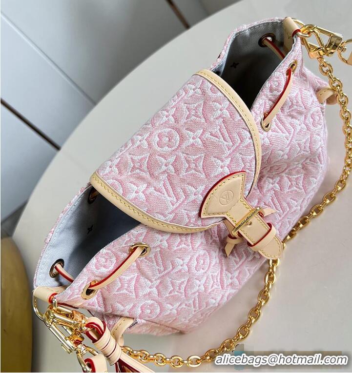 Discount Louis Vuitton Odyssee PM Monogram Emblème Rose Ruban Jacquard textile M25476