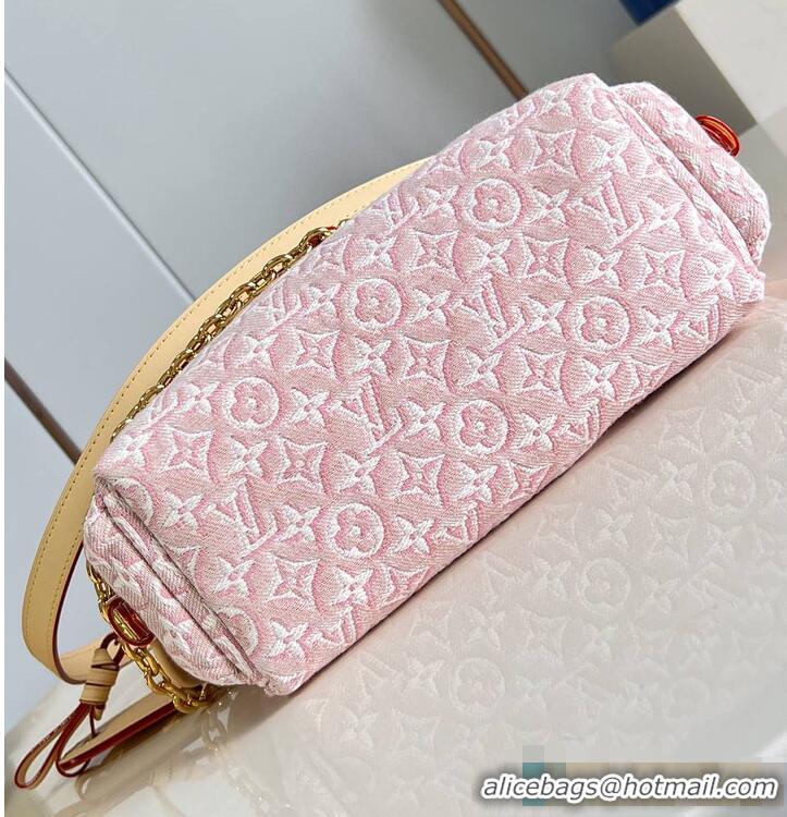Discount Louis Vuitton Odyssee PM Monogram Emblème Rose Ruban Jacquard textile M25476