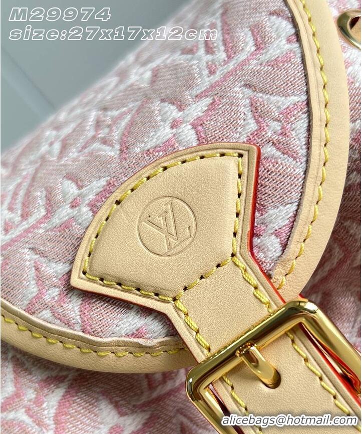 Discount Louis Vuitton Odyssee PM Monogram Emblème Rose Ruban Jacquard textile M25476