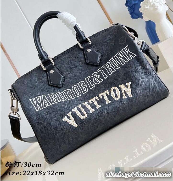 Well Crafted Louis Vuitton Speedy P9 Bandoulière 30 Jackets Black Cowhide leather M25477
