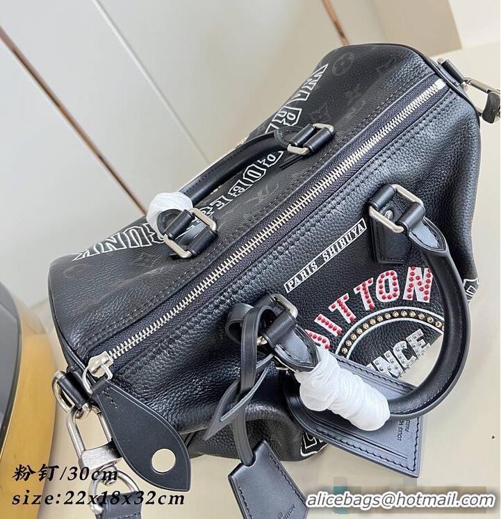 Well Crafted Louis Vuitton Speedy P9 Bandoulière 30 Jackets Black Cowhide leather M25477