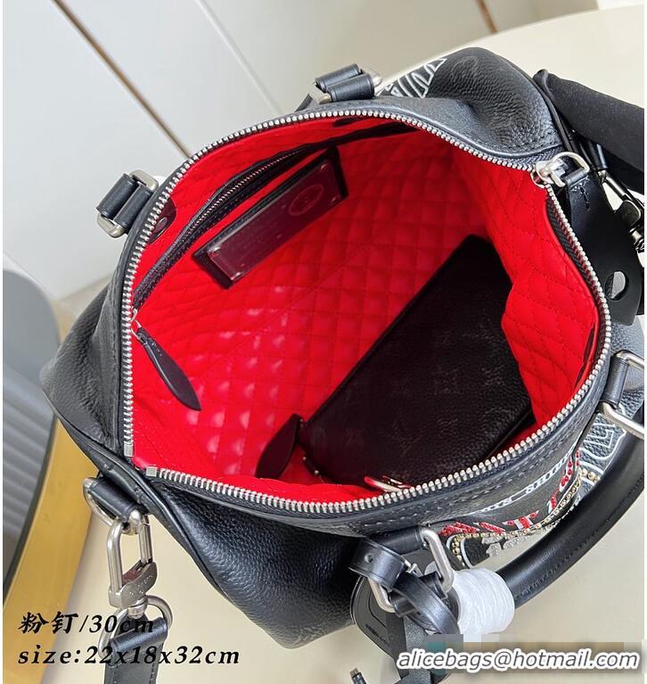Well Crafted Louis Vuitton Speedy P9 Bandoulière 30 Jackets Black Cowhide leather M25477