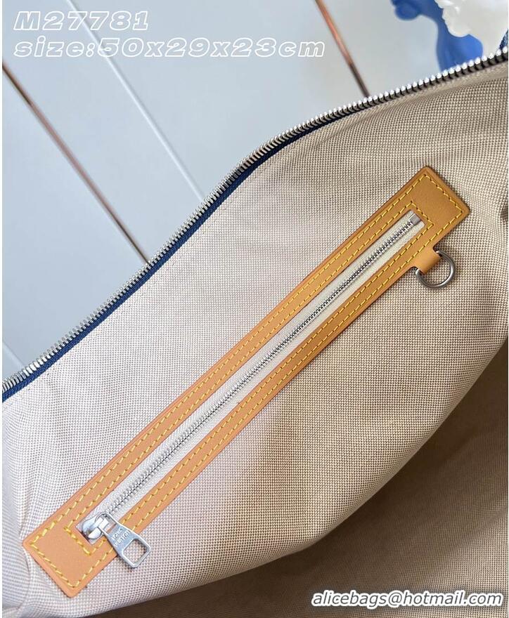 Best Quality Louis Vuitton Keepall 50 Blue Monogram Denim Flowers M27781