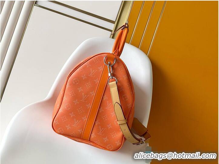 Best Grade Louis Vuitton Keepall Bandoulière 50 Caramel Monogram Heritage coated canvas M27558