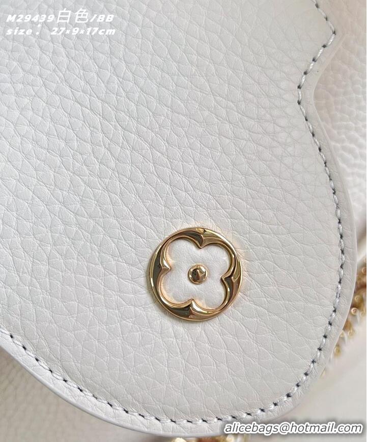 Famous Brand Louis Vuitton Flight Mode Capucines BB Cream/Burnt Mahogany Taurillon leather M29439
