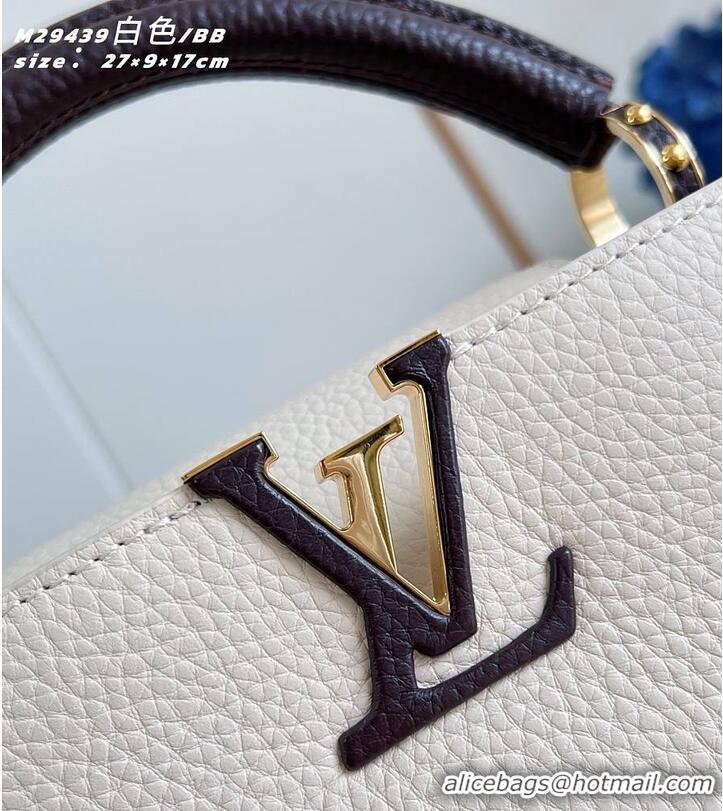 Famous Brand Louis Vuitton Flight Mode Capucines BB Cream/Burnt Mahogany Taurillon leather M29439