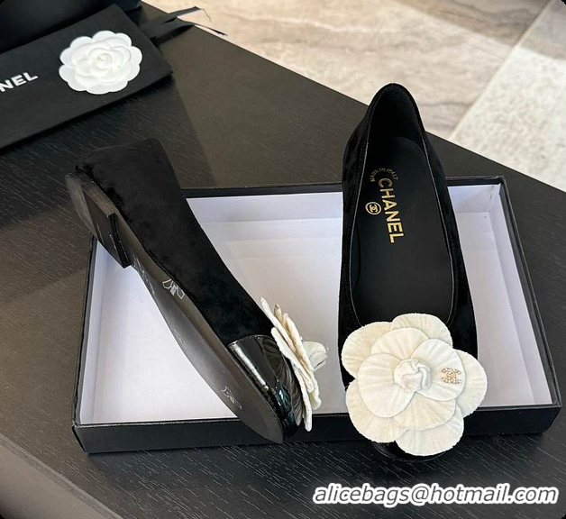 Good Product Chanel Flower Shoes Black And White 6080602