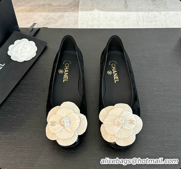 Good Product Chanel Flower Shoes Black And White 6080602