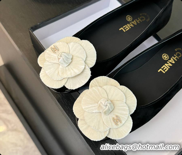 Good Product Chanel Flower Shoes Black And White 6080602