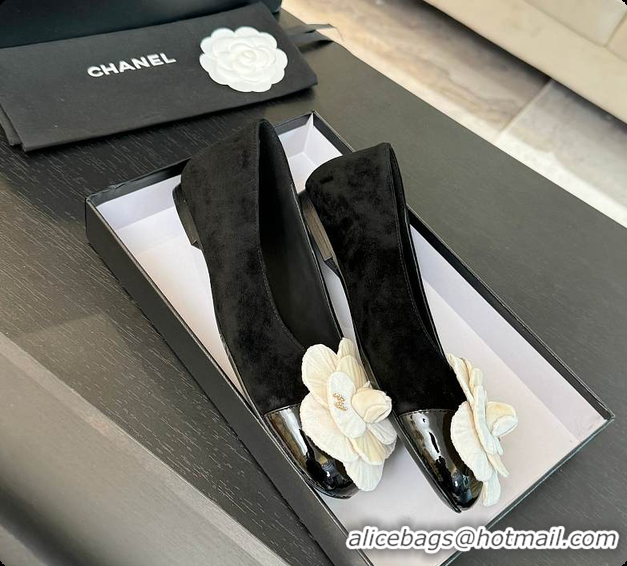 Good Product Chanel Flower Shoes Black And White 6080602