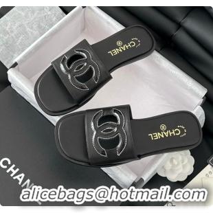 Buy Luxury Chanel Women Slide Black 6080605