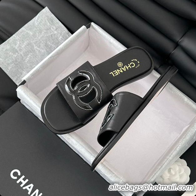 Buy Luxury Chanel Women Slide Black 6080605