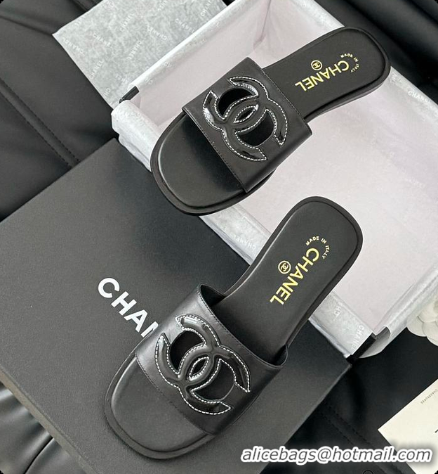 Buy Luxury Chanel Women Slide Black 6080605