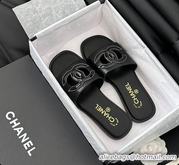Buy Luxury Chanel Women Slide Black 6080605