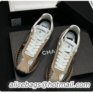 Top Grade Chanel Sneaker 25C Brown 6080607