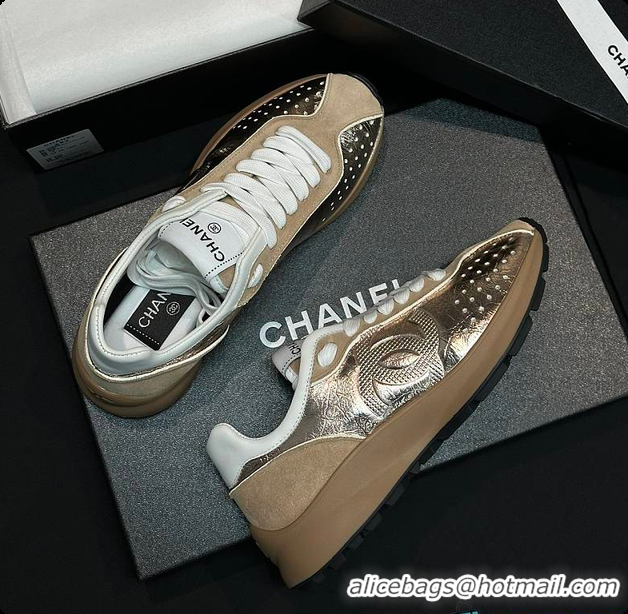 Top Grade Chanel Sneaker 25C Brown 6080607