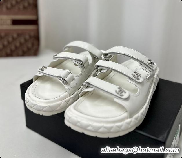Cheap Price Chanel Chunky Sandal White 6080608