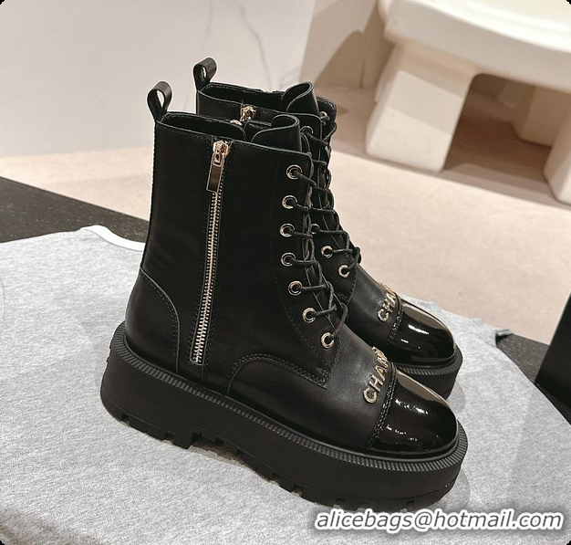 Grade Quality Chanel Zip Boots Black 6080611