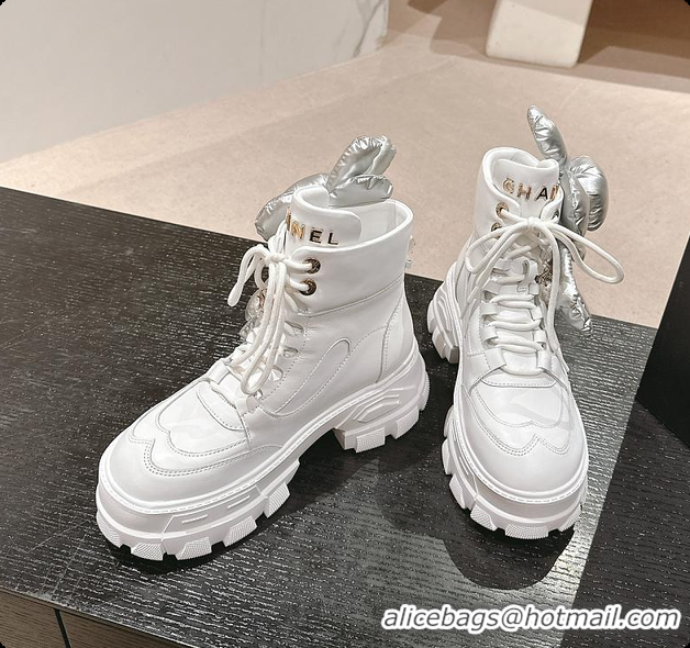 Perfect Chanel Ankle Boots White 6080612