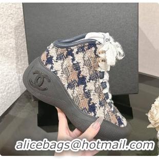 Good Quality Chanel Tweed Sneaker Brown 6080613