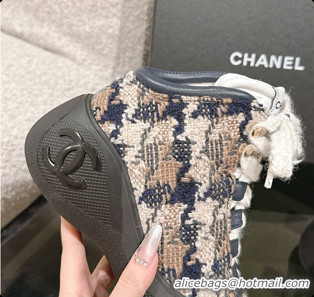 Good Quality Chanel Tweed Sneaker Brown 6080613
