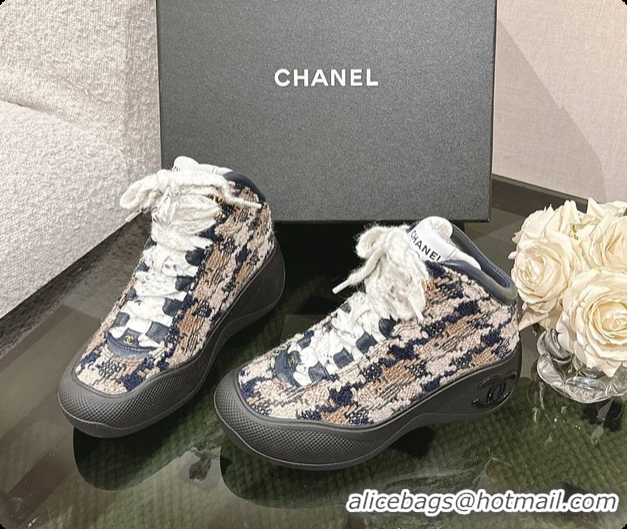 Good Quality Chanel Tweed Sneaker Brown 6080613