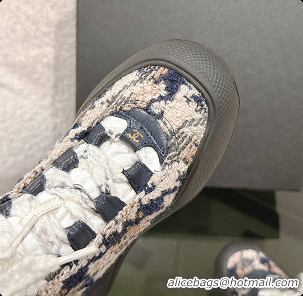Good Quality Chanel Tweed Sneaker Brown 6080613