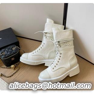 Classic Hot Chanel High Boots White 6080614