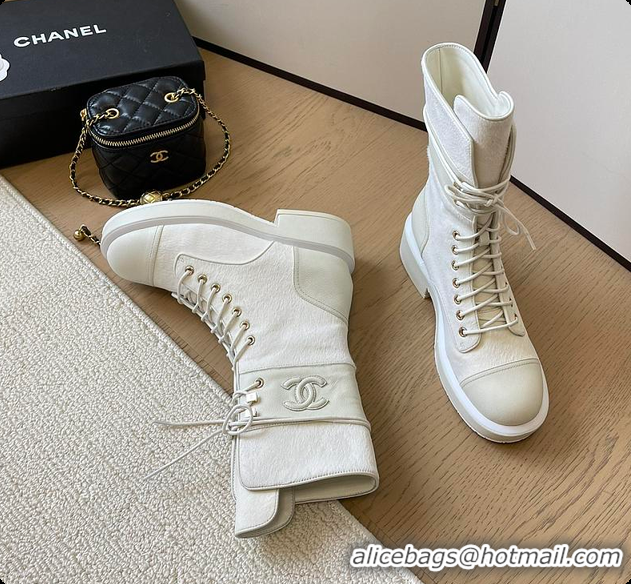 Classic Hot Chanel High Boots White 6080614