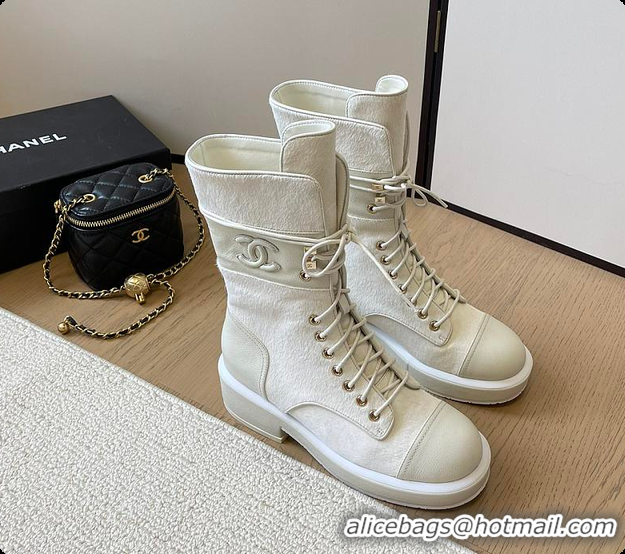 Classic Hot Chanel High Boots White 6080614
