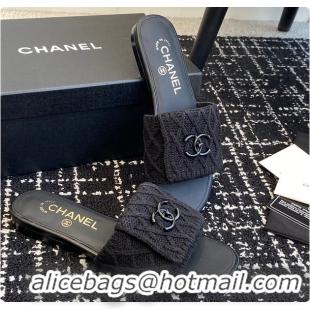 Sumptuous Chanel Flat Sandal Black 6080615