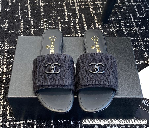 Sumptuous Chanel Flat Sandal Black 6080615