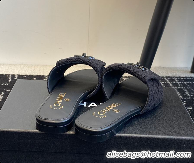 Sumptuous Chanel Flat Sandal Black 6080615