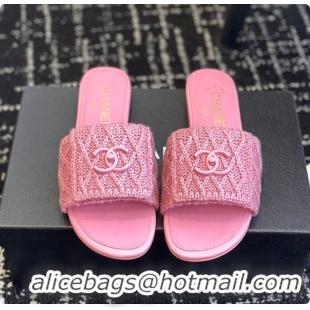 Fashion Chanel Flat Sandal Pink 6080616