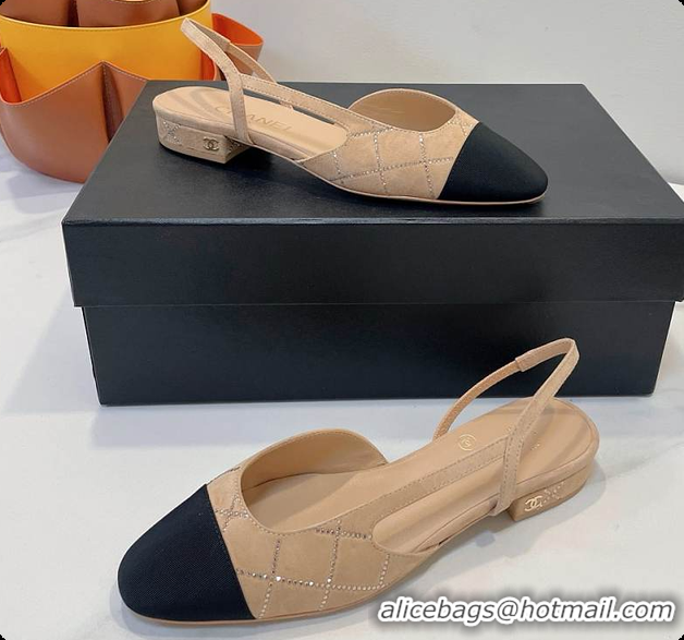 Shop Cheap Chanel Slingbacks Pump Beige 6080618