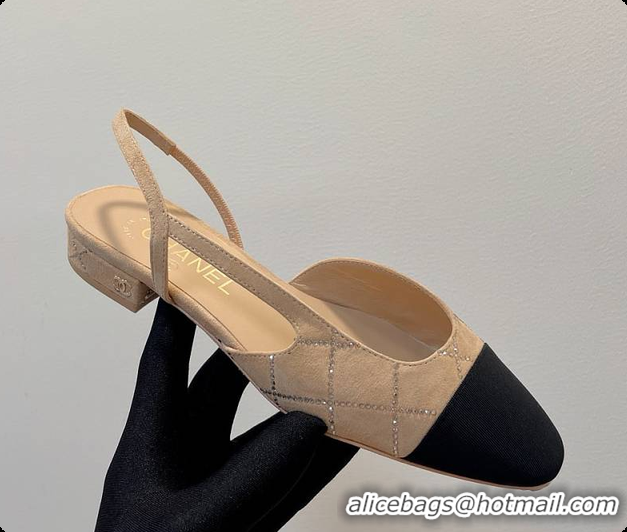 Shop Cheap Chanel Slingbacks Pump Beige 6080618