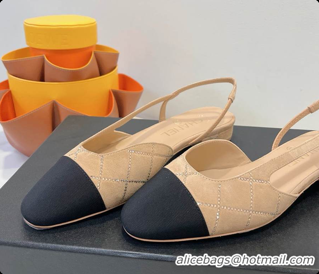 Shop Cheap Chanel Slingbacks Pump Beige 6080618