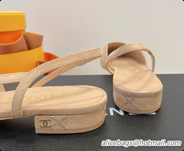 Shop Cheap Chanel Slingbacks Pump Beige 6080618