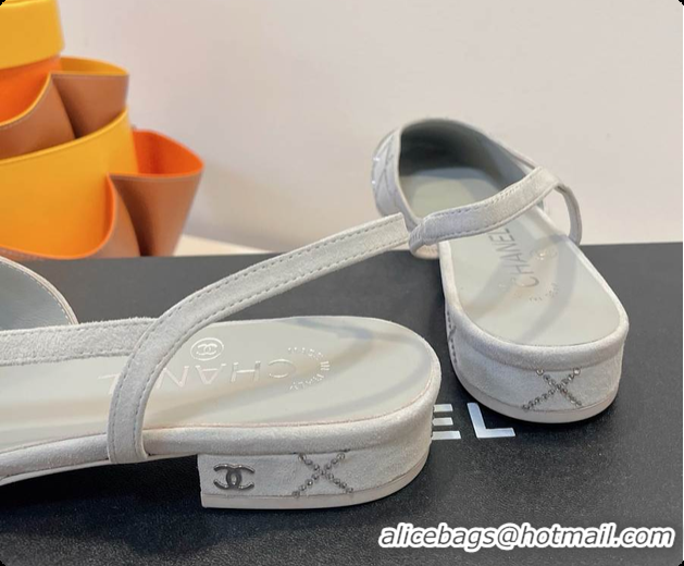 Popular Style Chanel Slingbacks Pump Grey 6080618
