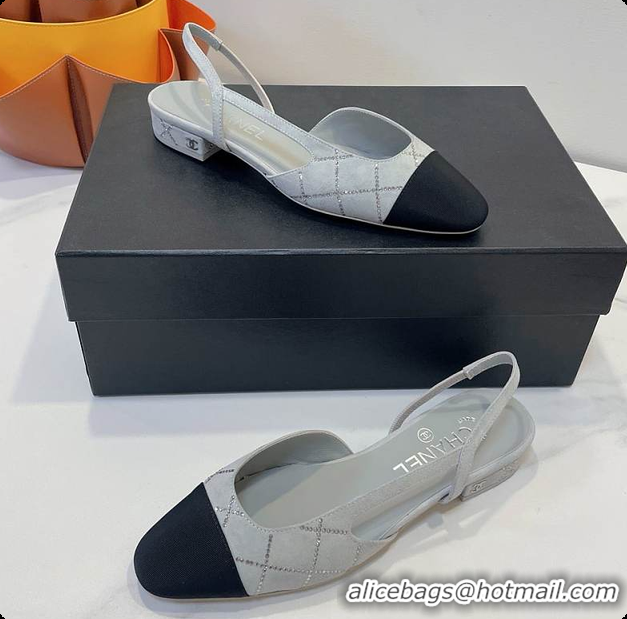 Popular Style Chanel Slingbacks Pump Grey 6080618