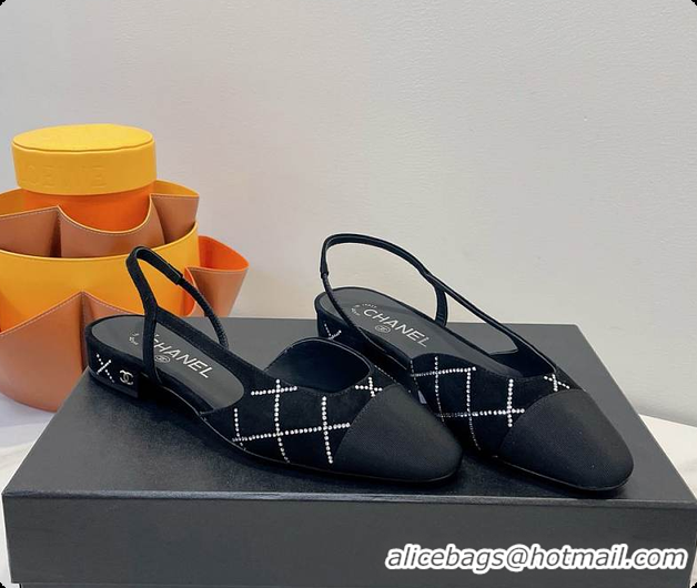 Top Grade Chanel Slingbacks Pump Black 6080618