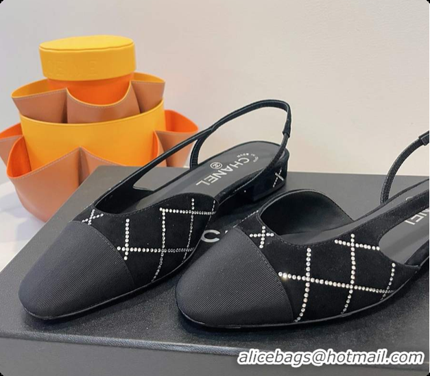 Top Grade Chanel Slingbacks Pump Black 6080618